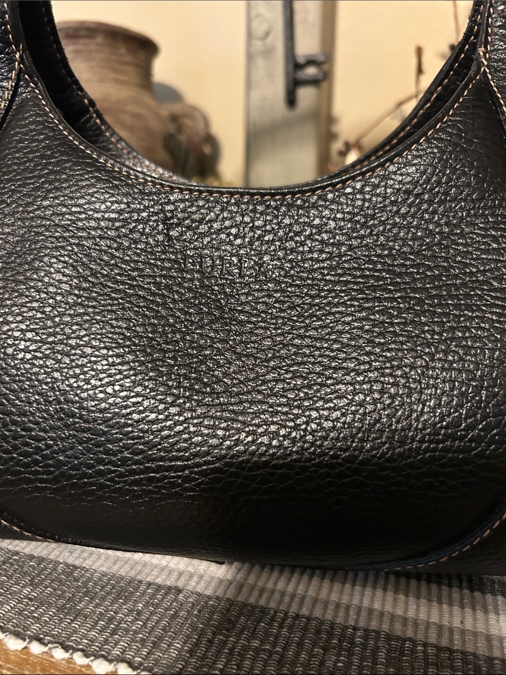 Furla Black Pebbled Leather Shoulder Bag - Picture 2 of 8